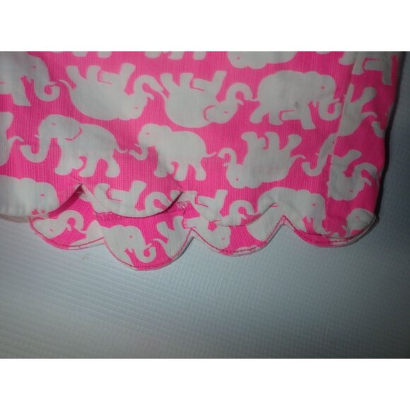 Lilly Pulitzer The Buttercup Short 00 Pink Elephant Scalloped Hem Women's Shorts - Picture 3 of 6